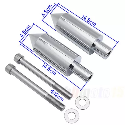 Chrome Extended Spike Frame Sliders Protect For 2003-2006 Honda CBR600RR CBR600 • $39.59