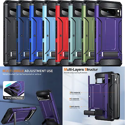 2 In 1 Case For Google Pixel 7 Pro 8 Pro 7A Slim Armor Shockproof Stand Cover • $9.99