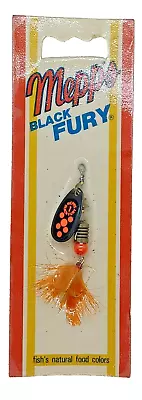 Mepps Black Fury #1 Vintage Fishing Lure Spinner Rooster Tail Black And Orange  • $4.99