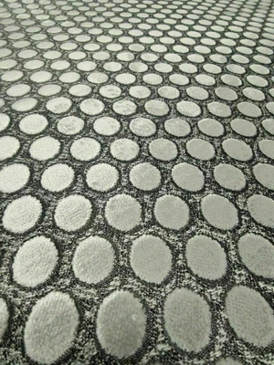 £29.99 • Buy Premium Velvet Spotty Silver Upholstery FR Fabric 3 Metre