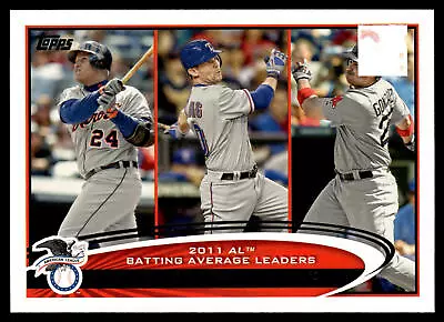 2012 Topps #239 Miguel Cabrera / Michael Young / Adrian Gonzalez • $0.99