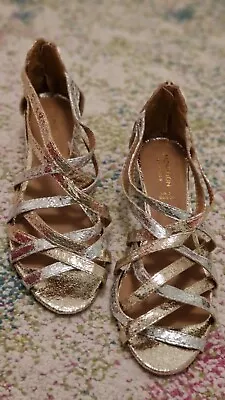 Metallic Cage Sandals Children’s Size 36 Monsoon • £4.20