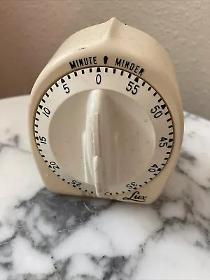 Vintage Lux Minute Minder Kitchen Timer WORKING Atomic Rocket Knob Mid Century • $19