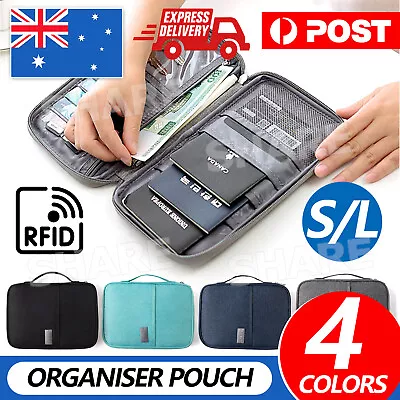 $10.45 • Buy Waterproof Passport Holder Travel Document Wallet RFID Bag Family Case Organizer