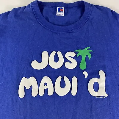 VINTAGE Hawaii T Shirt Adult XL Single Stitch Tee Maui USA MADE Russell Men’s • $15.40