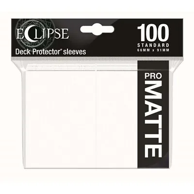 Ultra Pro: Eclipse Matte Standard Sleeves: Arctic White 100 Ct. • $10.49