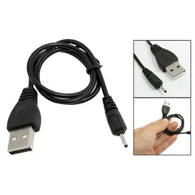 $8.99 • Buy Black DC 2mm USB Charger Cable 26  For Nokia N78 N73 N82