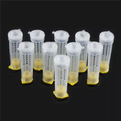 10X Beekeeping Rearing Cup Kit Bee Queen Cage Roller Beekeeper Equipment Tool_-_ • $8.28