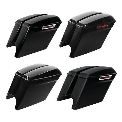 5  Stretched Extended Hard Saddlebags Fit For Harley Touring Street Glide 93-13 • $208.50