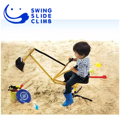 LARGE Sand Sandpit Digger Metal Kids Ride On Excavator Beach Outdoor Toy • $64.99