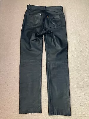 Motorcycle Men’s Leather Jeans Size 30 • £15