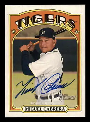 2021 Topps Heritage High Number Real One Autograph/Auto Blue Ink Miguel Cabrera • $139.95