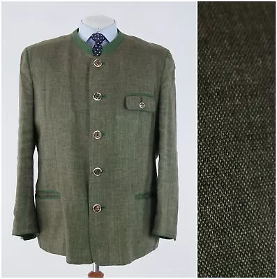 Mens Summer Trachten Loden Blazer 48R UK Size H.MOSER Linen Sport Coat Jacket • $149.99