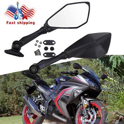 $25.70 • Buy Rear View Mirrors For Kawasaki Ninja 300R EX300 2013-2017 ZX6R 636 2013-2018 New
