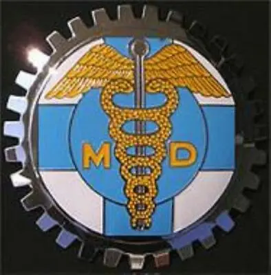 MEDICAL DOCTOR BADGE CAR GRILLE EMBLEM (MD Badge) • $19.95