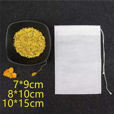 50/100Pc Cotton Muslin Drawstring Reusable Bags Bath Soap Herbs Tea Condiment • $7.25