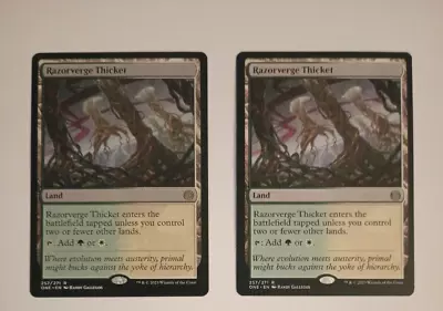 2x Razorverge Thicket NM MTG Phyrexia All Will Be One Magic The Gathering • $5.95