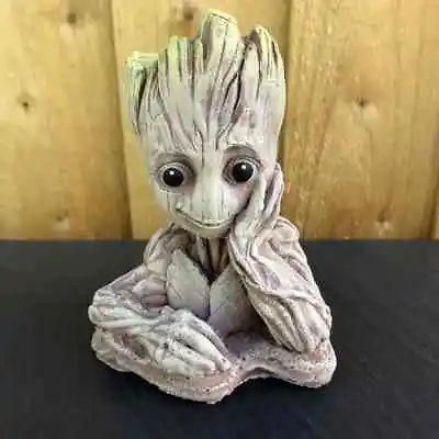 Root - Baby Tree Root - Super Hero - Small- Painted Stone Garden Ornament Root26 • £14