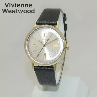 Vivienne Westwood Wrist Watch VV170GYBK Gold Silver Black Leather Women's • $257.69
