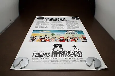 Federico Fellini’s AMARCORD 1973 Movie Poster “Presented By ROGER CORMAN” • $40