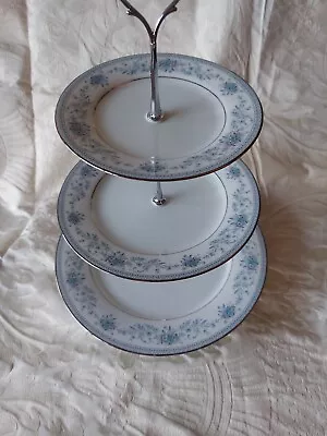 Tiered Cake Stand Cupcake/Dessert/Tea Party/Candy Server Vintage China Plates • $24