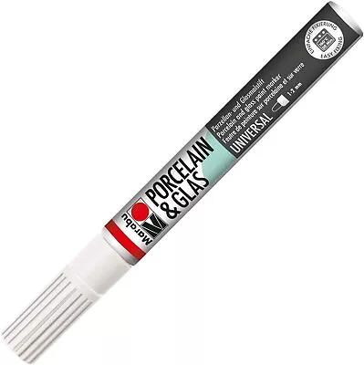 Marabu Porcelain/Glas Painter Marker Pen 1-2mm White • £6.17