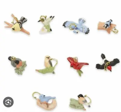 Lenox Garden Bird 10 Piece Mini Ornament Set 854256 • $249.99