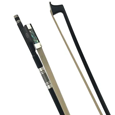 1/2 Carbon Fiber Violin Bow Size1/2 Real Horse Hair Round Stick Ebony Frog • $38.99