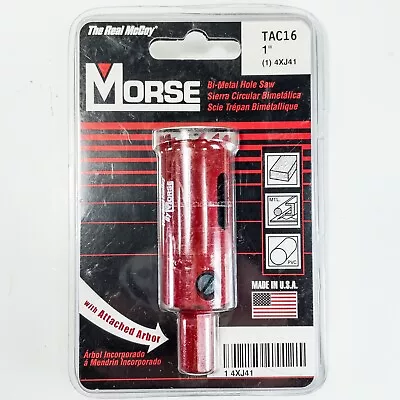 1” In Holesaw TAC16 M K Morse Co Red Real McCoy NEW SEALED USA • $21.50