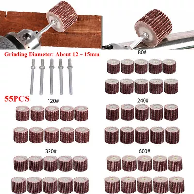 £8.38 • Buy 50Pcs Sanding Sandpaper Flap Wheel Brush Dremel Rotary Die Grinder Drill Bit