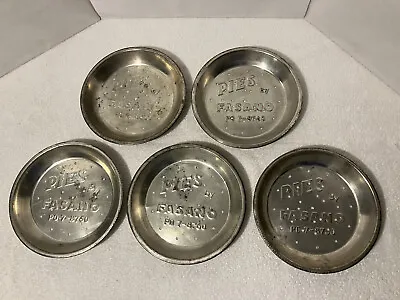 5 Vintage PIES BY FASANO TIN BAKING PANS With Venting Holes 9  X 1  • $21.95