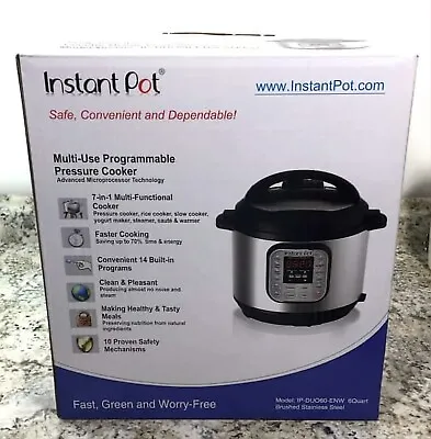 Instant Pot IP-DUO60 Programmable 6-Quart 7-in-1 Electric Pressure Cooker • $55.39