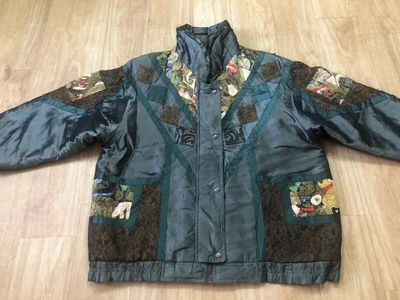 £26.99 • Buy VINTAGE Mulberry Street Jacket Coat Large Green Nylon Full Zip 90s 80s Vegas