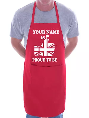 Birthday Gift Union Jack Adult Funny Personalised Proud To Be Apron Your Name  • £11.99