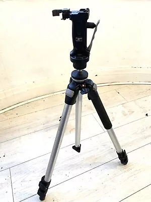 Manfrotto 055CL Tripod In Very Good Condition + Manfrotto 222 Pistol Grip • £80