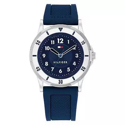 Tommy Hilfiger Silicone Dark Blue Dial Kids Watch - 1720040 • $79