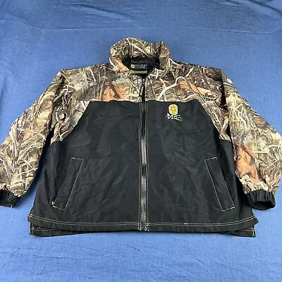 Hard Core Duck Hunting Rain Jacket Advantage Max-4 Hd Camo Hooded Zip Sz Xl Mens • $75