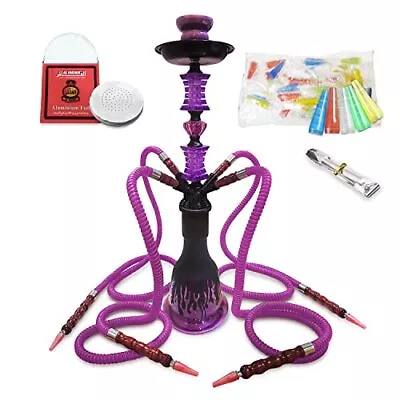 23'' Hookah Set With Everything Premium Hookah Shisha Set Up To 4 Persons Hoo... • $69.22