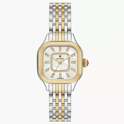 Michele Meggie Two-Tone 18K Gold-Plated Diamond Dial Watch MWW33B000009 • $1399