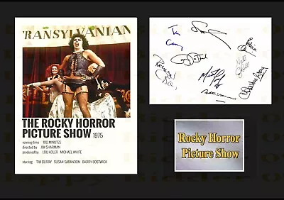 A4 Signed Rocky Horror Picture Show Tim Curry Cast Meat Loaf. Lovely Item • £9.99