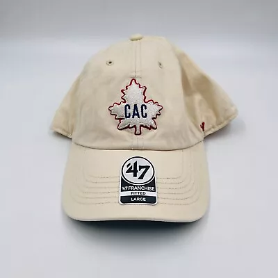 Montreal Canadiens '47 Franchise Fitted Cream Hat Vintage Logo Cap Men Size L • $14.99