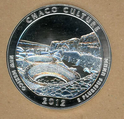 2012 U.S. America Chaco Culture New Mexico 5 Oz. Silver Gem BU Coin ATB • $260