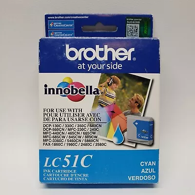 Brother Cyan Inkjet Cartridge For MFC-240C Multi-Function Printer - LC-51C • $21.99