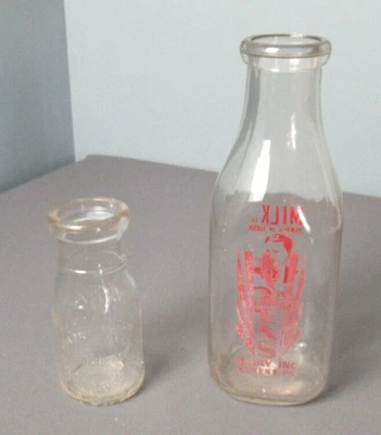$3.73 • Buy 2 Vintage Glass Milk Bottles - 1 Lykens Dairy PA & 1 Superior Dairy W Va - E Sb