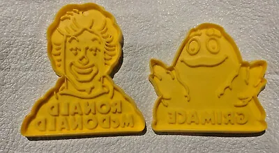 Vintage 1980 Ronald McDonald Grimace Cookie Play Doh Clay Cutter Lot Of 2  • $9.75