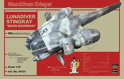 Hasegawa HA64121  1/35 Ma.K LUNADIVER STINGRAY With Embroidered Patch-USA Seller • $77.35