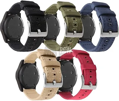 Canvas Fabric Watch Strap Band Military Style With Quick Release 18mm 20mm 22mm • £8.49