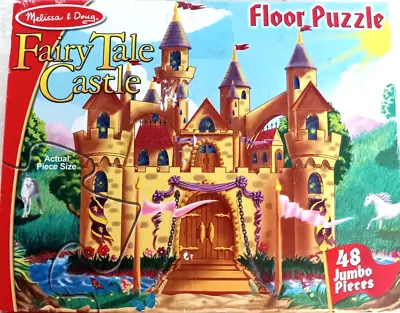 Fairy Tale Castle Floor Puzzle 48 Piece Jigsaw Puzzle  3 X 2 Ft Melissa & Doug • $12.91