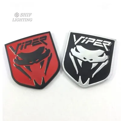 1x Metal VIPER Cobra Snake Logo Car Auto Emblem Badge Sticker Decal Ford Mustang • $13.23