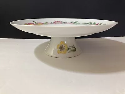 Vintage Shafford Dessert Time Fruit & Flowers Pedestal Cake Stand Plate 10 1/4” • $17.60